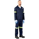 Technician 100% Cotton Conti Suit - Reflective Arms, Legs & Back - Yellow Tape - Image 11
