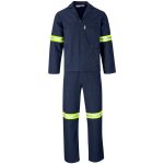 Technician 100% Cotton Conti Suit - Reflective Arms, Legs & Back - Yellow Tape - Image 12