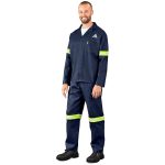 Technician 100% Cotton Conti Suit - Reflective Arms, Legs & Back - Yellow Tape - Image 10