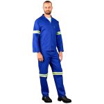 Technician 100% Cotton Conti Suit - Reflective Arms, Legs & Back - Yellow Tape - Image 2