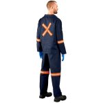 Technician 100% Cotton Conti Suit - Reflective Arms, Legs & Back - Orange Tape - Image 7