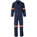 Technician 100% Cotton Conti Suit - Reflective Arms, Legs & Back - Orange Tape - Image 9