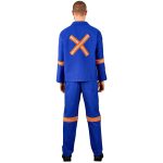 Technician 100% Cotton Conti Suit - Reflective Arms, Legs & Back - Orange Tape - Image 4