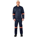 Vintage 100% Cotton Denim Conti Suit - Reflective Arms & Legs - Orange Tape - Image 2