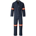 Vintage 100% Cotton Denim Conti Suit - Reflective Arms & Legs - Orange Tape - Image 3