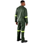 Acid Resistant Polycotton Conti Suit - Reflective Arm & Legs - Yellow Tape - Image 2