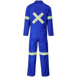 Safety Polycotton Boiler Suit - Reflective Arms Legs & Back - Yellow Tape - Image 6