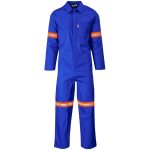 Safety Polycotton Boiler Suit - Reflective Arms Legs & Back - Orange Tape - Image 7
