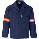 Site Premium Polycotton Jacket - Reflective Arms - Orange Tape - Image 5