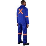 Site Premium Polycotton Jacket - Reflective Arms & Back - Orange Tape - Image 2