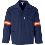 Site Premium Polycotton Jacket - Reflective Arms & Back - Orange Tape - Image 6