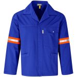 Site Premium Polycotton Jacket - Reflective Arms & Back - Orange Tape - Image 7