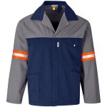 Site Premium Two-Tone Polycotton Jacket - Reflective Arms - Orange Tape - Image 10