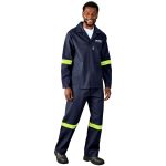 Artisan Premium 100% Cotton Jacket - Reflective Arms - Yellow Tape - Image 9