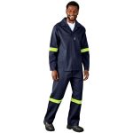 Artisan Premium 100% Cotton Jacket - Reflective Arms - Yellow Tape - Image 8