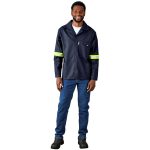 Artisan Premium 100% Cotton Jacket - Reflective Arms - Yellow Tape - Image 12