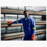 Artisan Premium 100% Cotton Jacket - Reflective Arms - Yellow Tape - Image 6