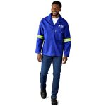 Artisan Premium 100% Cotton Jacket - Reflective Arms - Yellow Tape - Image 13