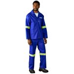 Artisan Premium 100% Cotton Jacket - Reflective Arms - Yellow Tape - Image 17