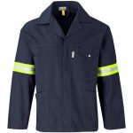 Artisan Premium 100% Cotton Jacket - Reflective Arms & Back - Yellow Tape - Image 22