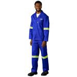 Artisan Premium 100% Cotton Jacket - Reflective Arms & Back - Yellow Tape - Image 2