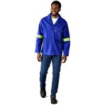 Artisan Premium 100% Cotton Jacket - Reflective Arms & Back - Yellow Tape - Image 20