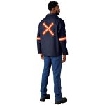 Artisan Premium 100% Cotton Jacket - Reflective Arms & Back - Orange Tape - Image 3