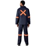 Artisan Premium 100% Cotton Jacket - Reflective Arms & Back - Orange Tape - Image 11