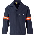 Artisan Premium 100% Cotton Jacket - Reflective Arms & Back - Orange Tape - Image 14