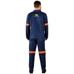 Cast Premium 100% Cotton Denim Pants - Reflective Legs - Orange Tape - Image 8