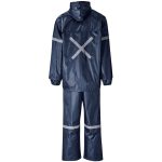 Outdoor Hi-Viz Reflective Polyester/PVC Rainsuit - Navy - Image 3