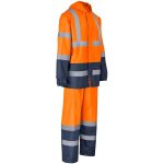 Torrent Two-Tone Hi-Viz Ref Polyester/PVC Rainsuit - Orange - Image 3