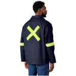 Artisan Premium 100% Cotton Jacket - Reflective Arms & Back - Yellow Tape