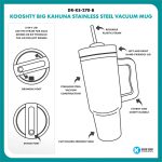 Kooshty Big Kahuna Stainless Steel Vacuum Mug – 1.2 Litre - Image 13