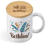 Okiyo Sozo Bamboo & Ceramic Sublimation Coffee Mug - 330ml - Image 7