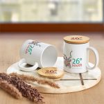 Okiyo Sozo Bamboo & Ceramic Sublimation Coffee Mug - 330ml - Image 8