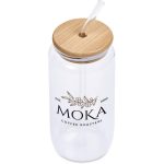Okiyo Natsu Glass & Bamboo Tumbler & Straw - 500ml - Image 7