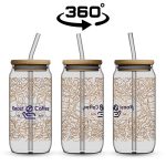 Okiyo Natsu Glass & Bamboo Tumbler & Straw - 500ml - Image 5