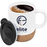 Serendipio Sienna Cork & Ceramic Sublimation Coffee Mug - 340ml - Image 6