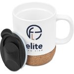 Serendipio Sienna Cork & Ceramic Sublimation Coffee Mug - 340ml - Image 3