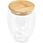 Okiyo Moco Glass & Bamboo Double-Wall Cup - 350ml - Image 3