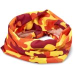 Adults Camo Flexi Tubular Bandana - Orange - Image 3