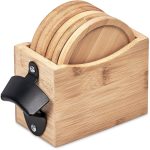 Okiyo Kanpai Bamboo Coaster & Bottle Opener Set - Image 20