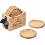Okiyo Kanpai Bamboo Coaster & Bottle Opener Set - Image 23