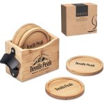 Okiyo Kanpai Bamboo Coaster & Bottle Opener Set - Image 25