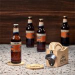 Okiyo Kanpai Bamboo Coaster & Bottle Opener Set - Image 17