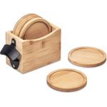 Okiyo Kanpai Bamboo Coaster & Bottle Opener Set - Image 22