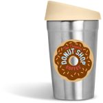 Kooshty Go-Jo Stainless Steel & Plastic Double-Wall Tumbler - 350ml - Cream - Image 4