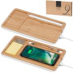 Okiyo Musen Bamboo Wireless Charger Desk Organiser - Image 3