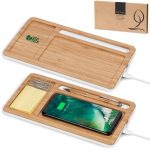 Okiyo Musen Bamboo Wireless Charger Desk Organiser - Image 2